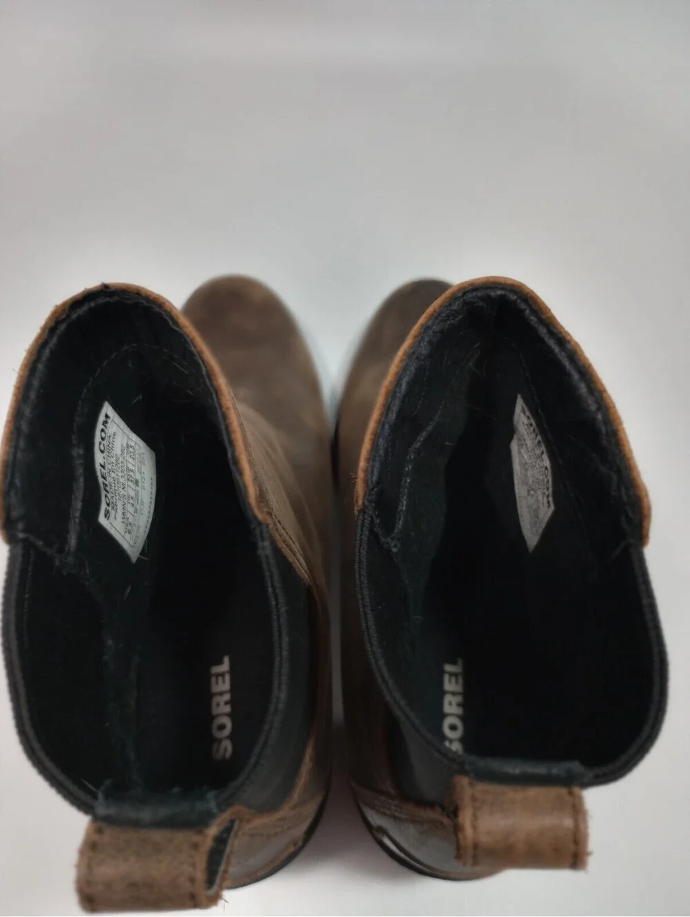 SOREL Chelsea Boot Chunky Block Heal Burro Brown Ankle Boots 6.5